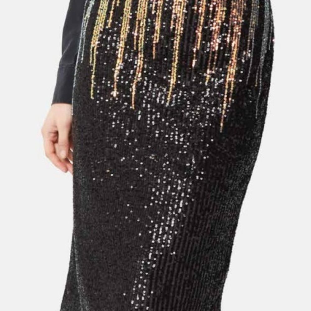 Traffic People Liza Sequin Pencil Skirt